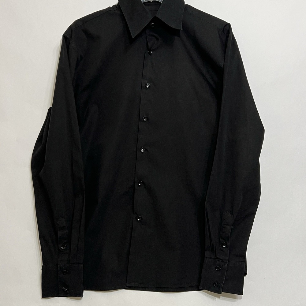 Do Denim Button Long Sleeve Guitar‎ Shirt Black Streetwear Men Size XL Slim Fit